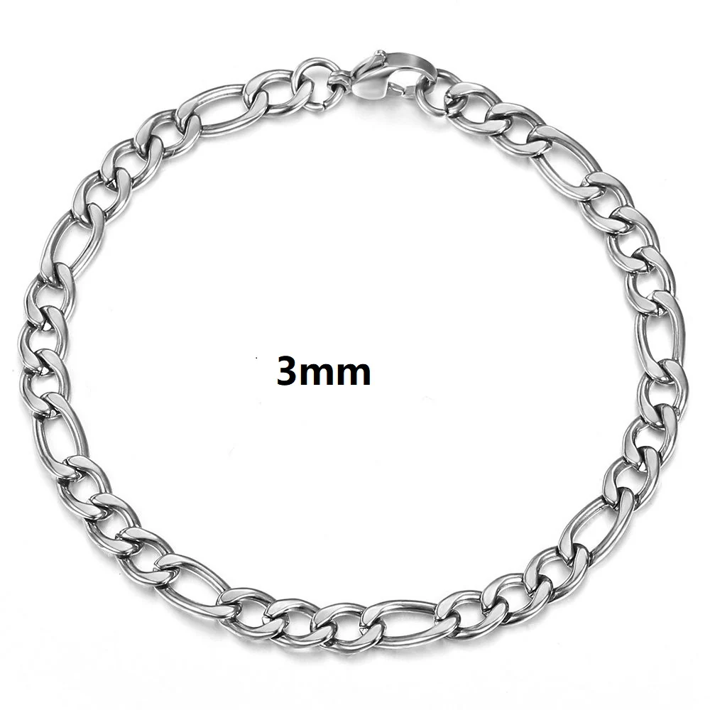 14K Gold Plated Figaro Chain Bracelet - Image 6