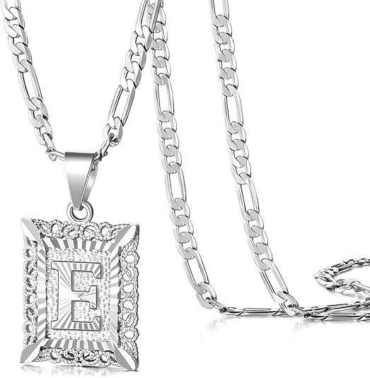 18K Gold Plated Square Letter Necklace - Image 13