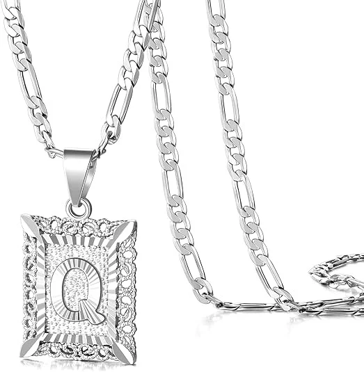 18K Gold Plated Square Letter Necklace - Image 37