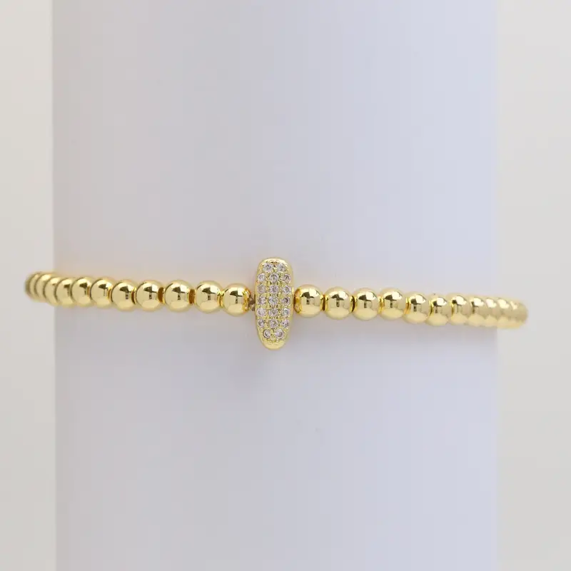 A-Z Bubble Initial Beaded Bracelet - Image 10