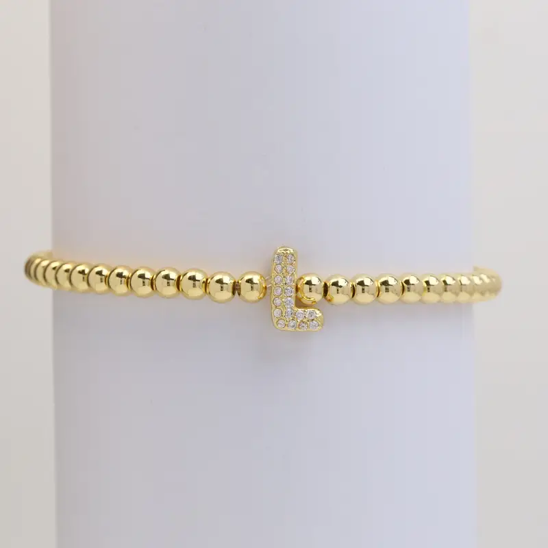 A-Z Bubble Initial Beaded Bracelet - Image 13