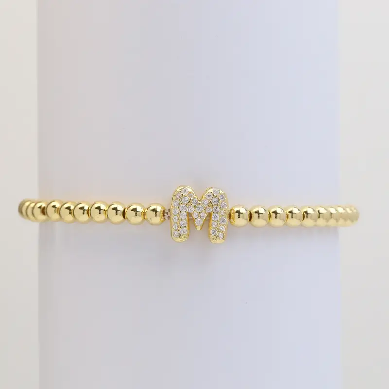 A-Z Bubble Initial Beaded Bracelet - Image 14