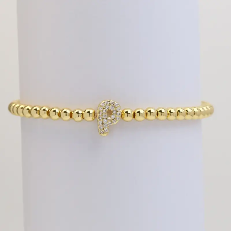 A-Z Bubble Initial Beaded Bracelet - Image 17