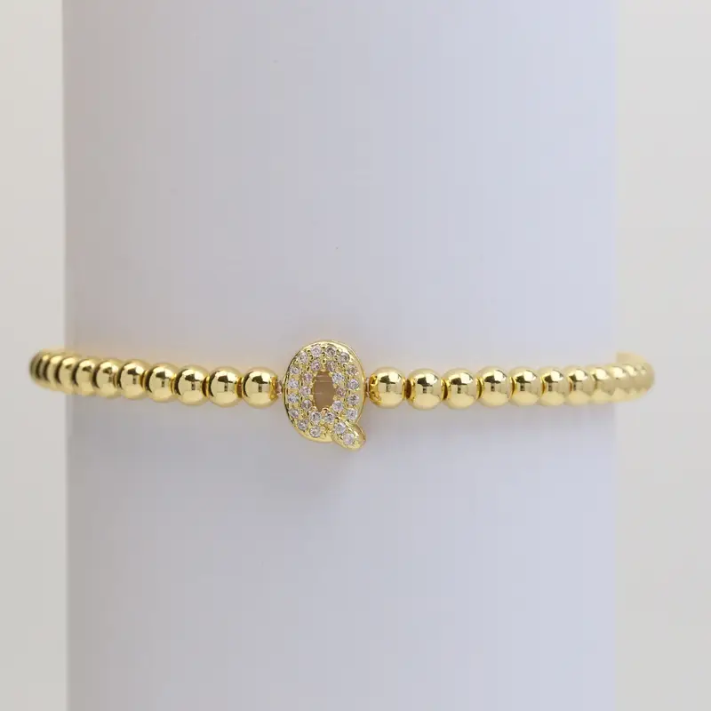 A-Z Bubble Initial Beaded Bracelet - Image 18