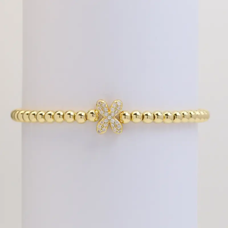 A-Z Bubble Initial Beaded Bracelet - Image 25