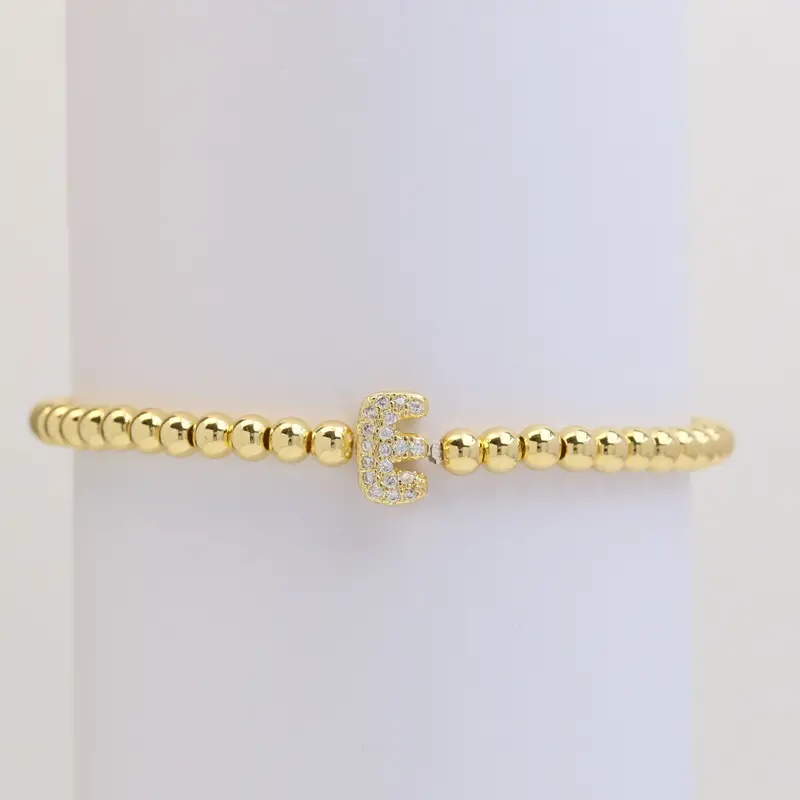 A-Z Bubble Initial Beaded Bracelet - Image 6