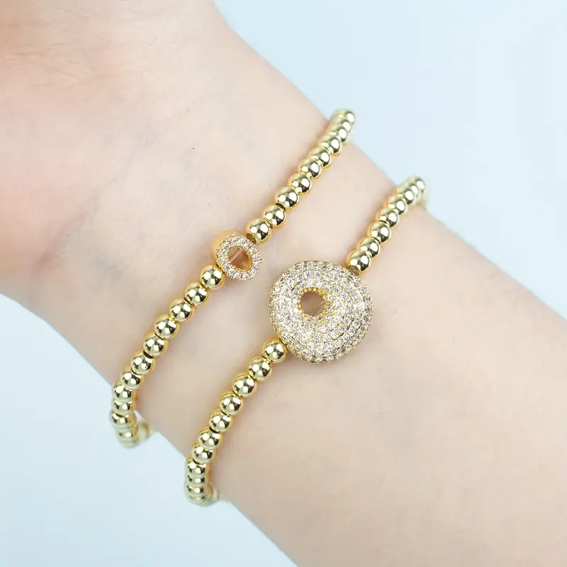 A-Z Bubble Initial Beaded Bracelet Set - Image 15