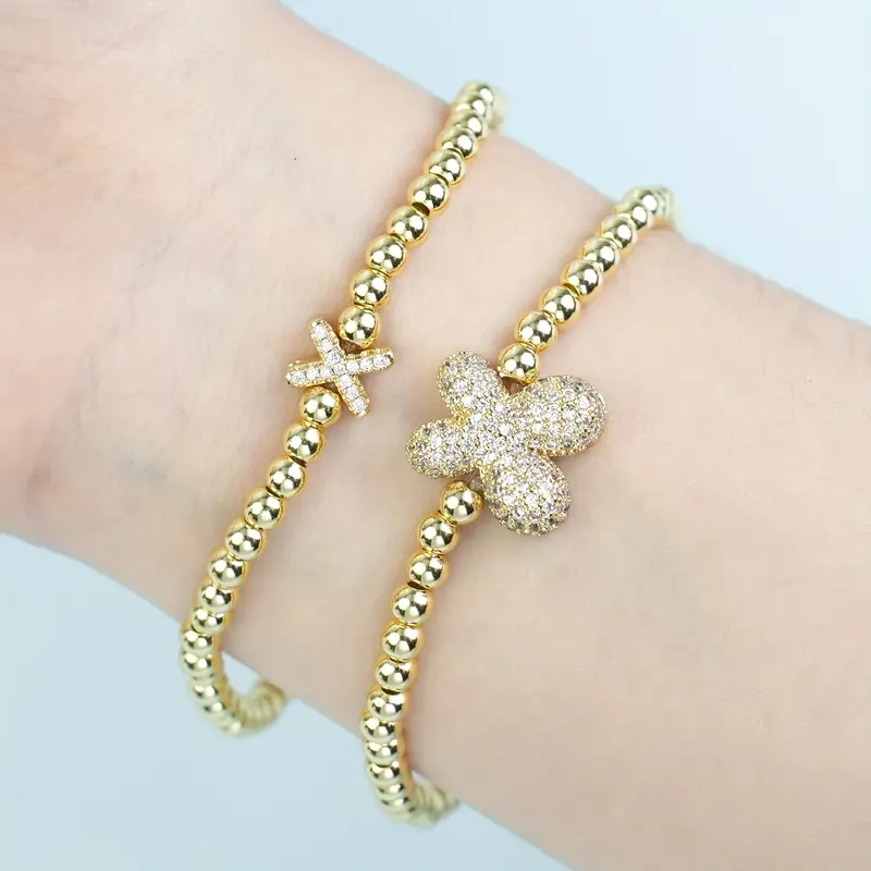 A-Z Bubble Initial Beaded Bracelet Set - Image 24