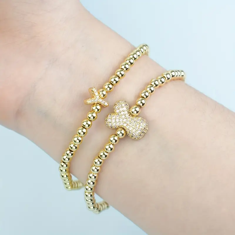 A-Z Bubble Initial Beaded Bracelet Set - Image 25