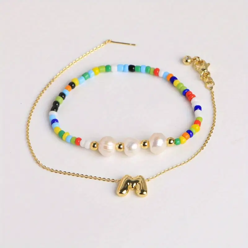 A-Z Initial Pearl Bracelet - Image 15