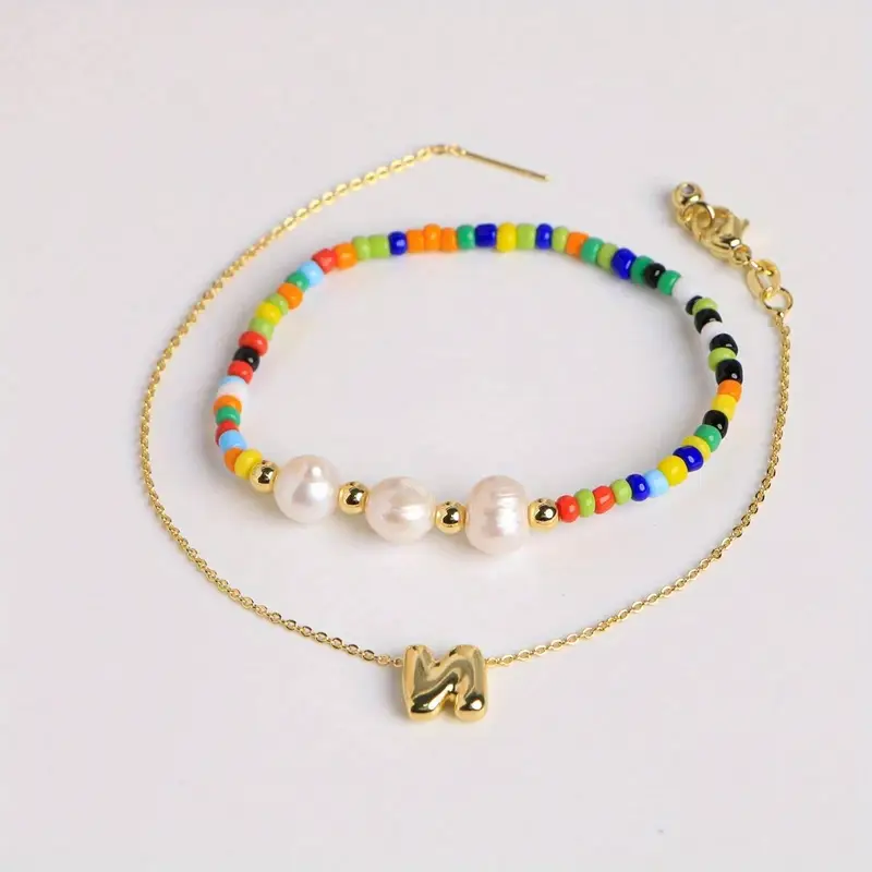 A-Z Initial Pearl Bracelet - Image 16