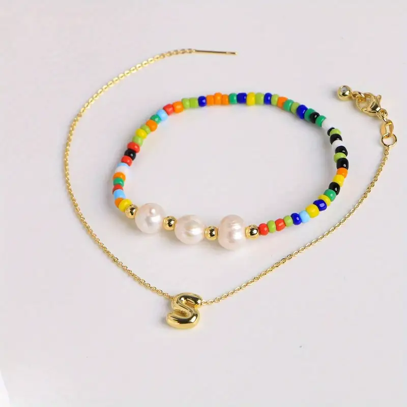 A-Z Initial Pearl Bracelet - Image 21