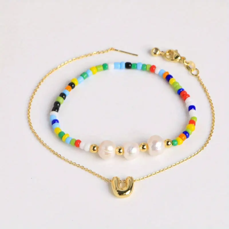 A-Z Initial Pearl Bracelet - Image 23