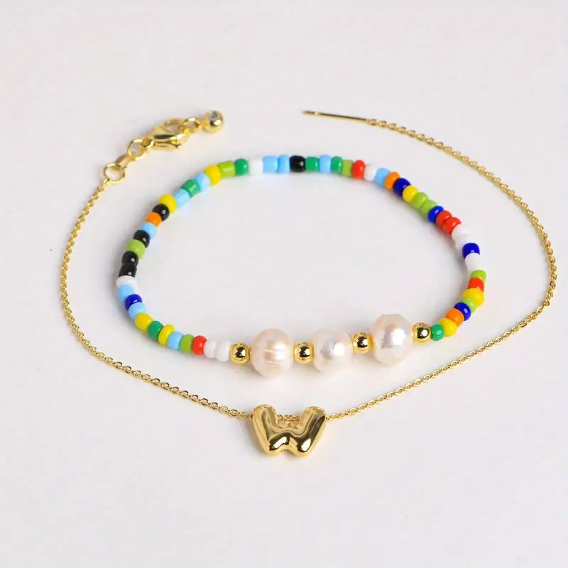 A-Z Initial Pearl Bracelet - Image 25