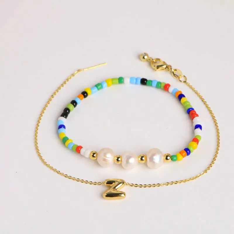 A-Z Initial Pearl Bracelet - Image 28