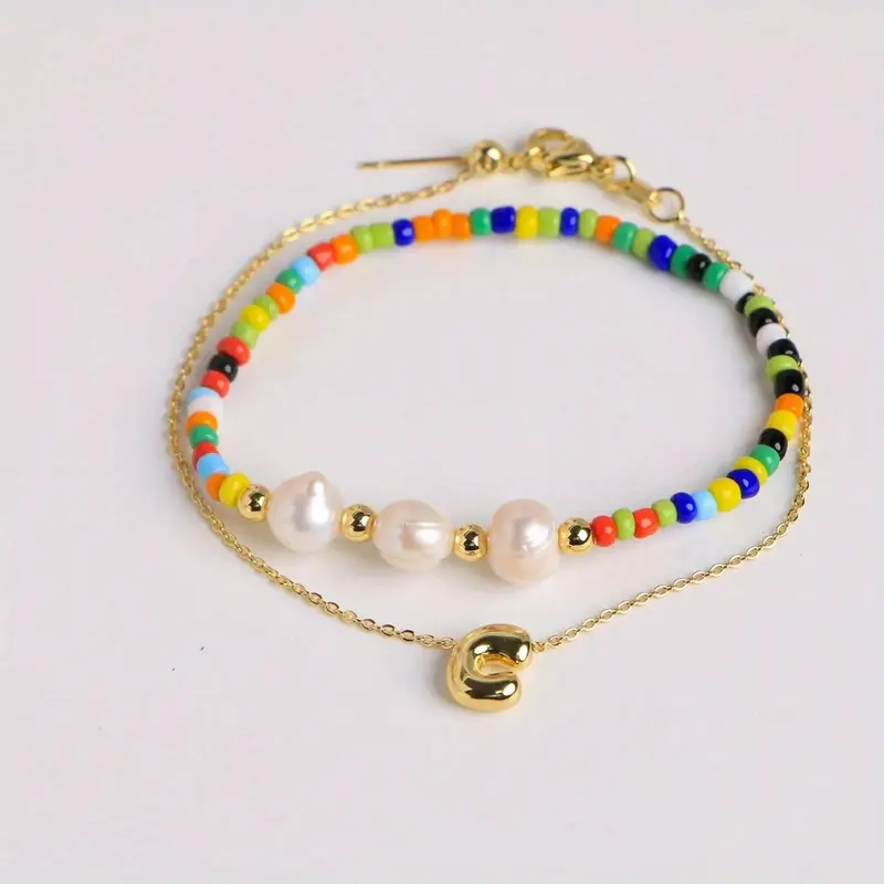 A-Z Initial Pearl Bracelet - Image 5