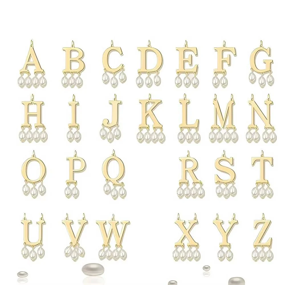 A-Z Luxe Initial Pearl Necklace - Image 4