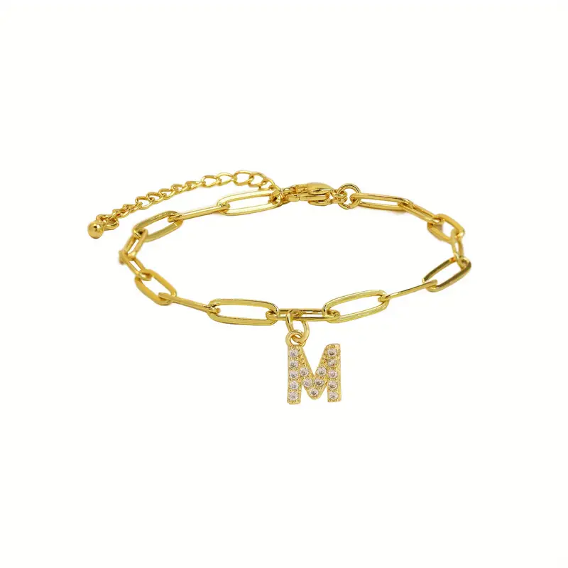 A-Z Initial Paperclip Bracelet - Image 14
