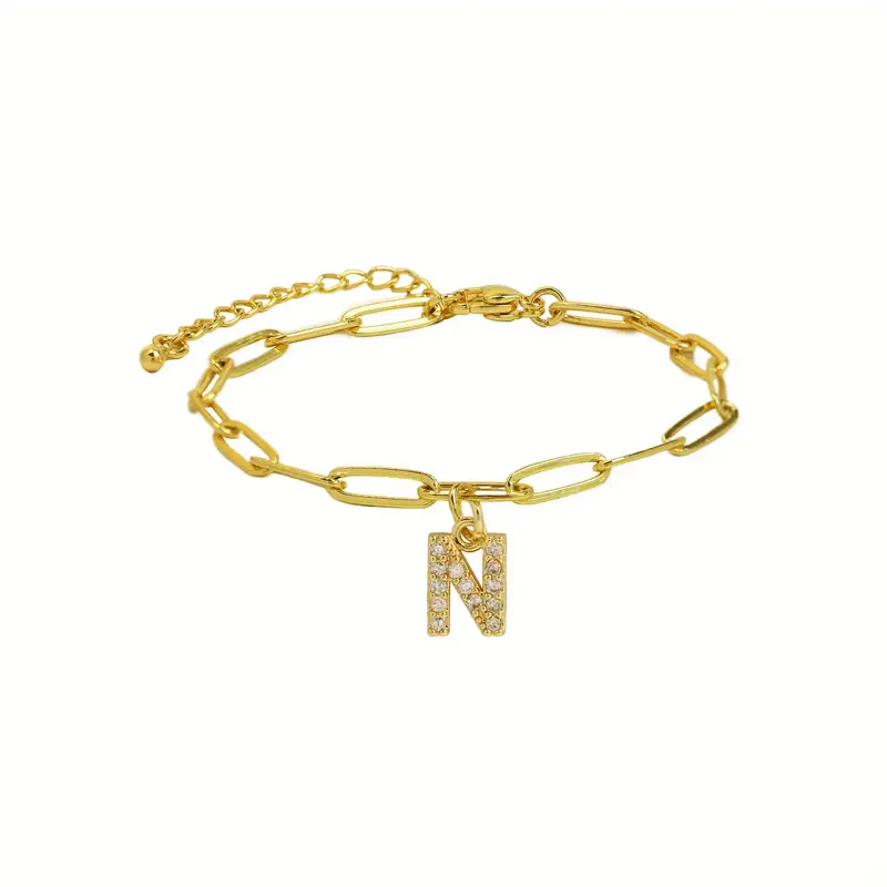 A-Z Initial Paperclip Bracelet - Image 15