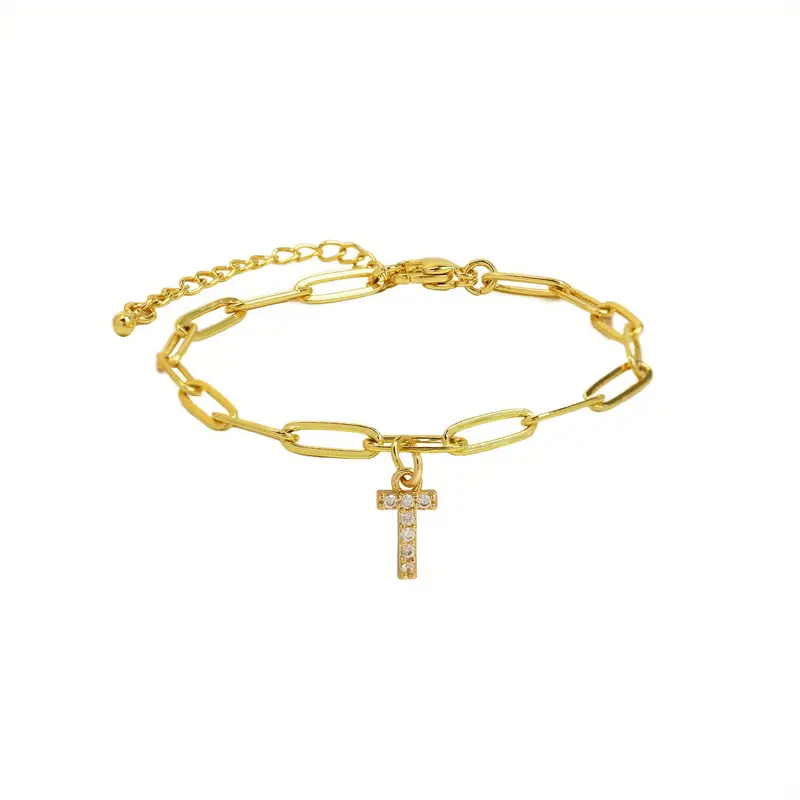 A-Z Initial Paperclip Bracelet - Image 21
