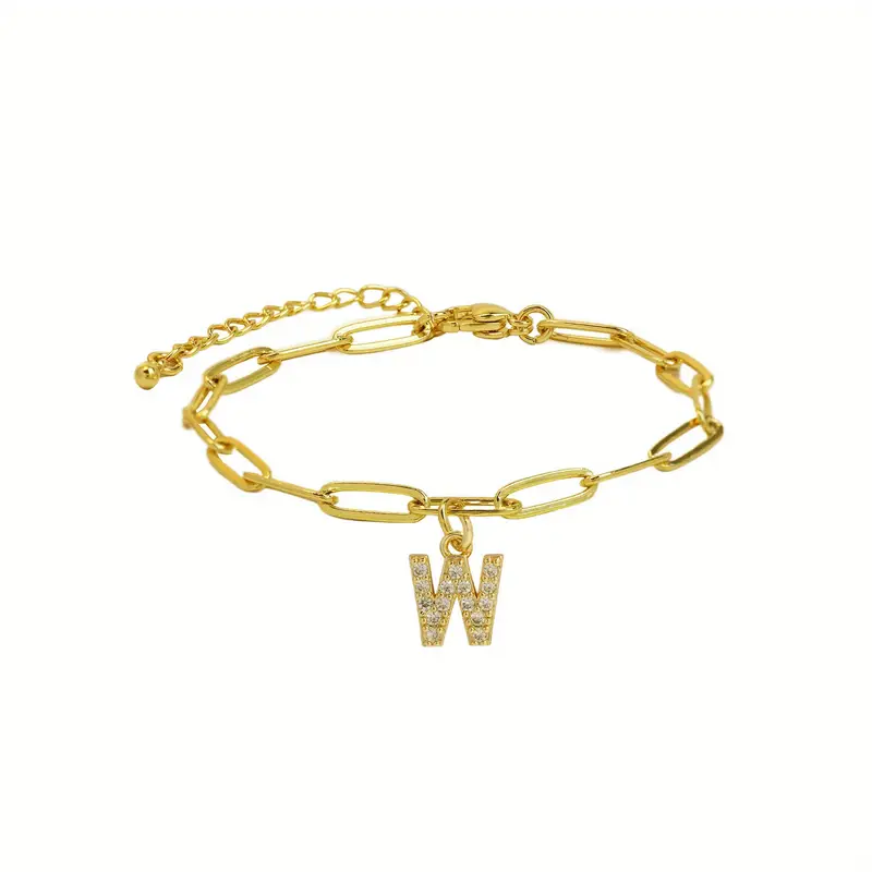 A-Z Initial Paperclip Bracelet - Image 24