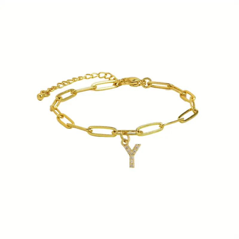 A-Z Initial Paperclip Bracelet - Image 26