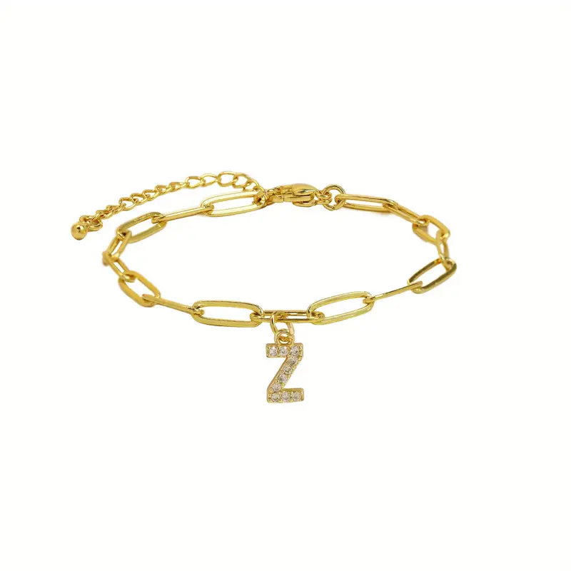 A-Z Initial Paperclip Bracelet - Image 27