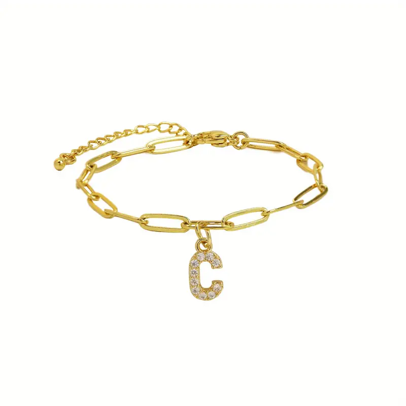 A-Z Initial Paperclip Bracelet - Image 4
