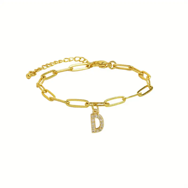 A-Z Initial Paperclip Bracelet - Image 5