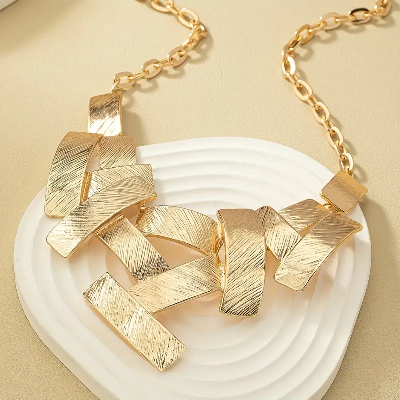 Angular Statement Choker Necklace - Image 3