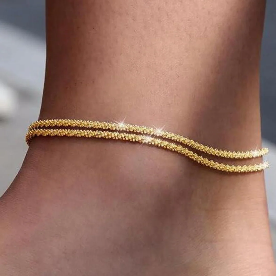 Dainty Layered Waterproof Anklet - Image 4