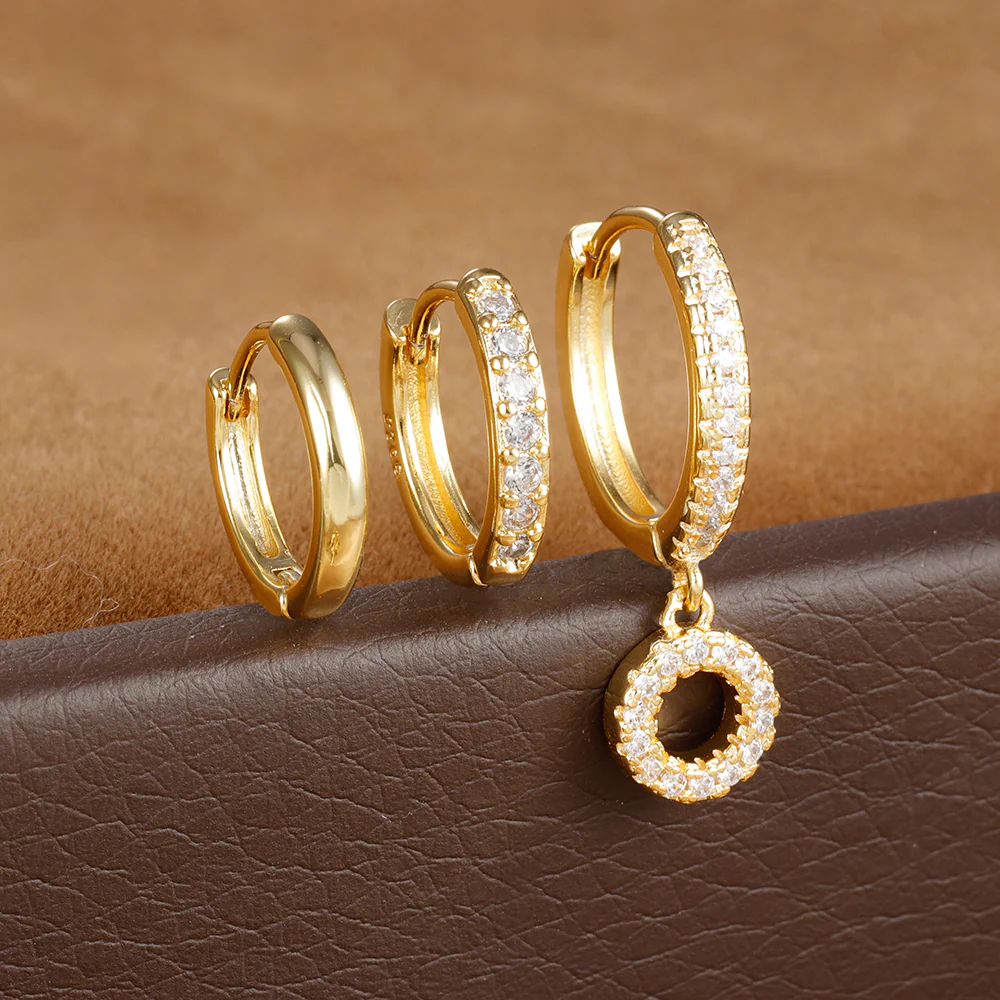 Dazzling Initial Diamond Earrings - Image 16