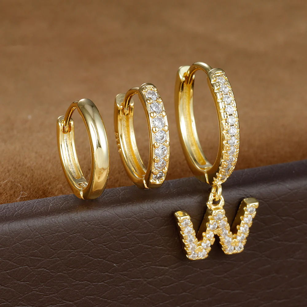 Dazzling Initial Diamond Earrings - Image 24