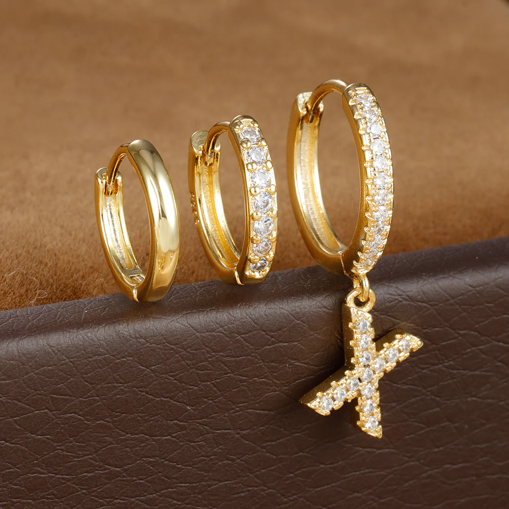 Dazzling Initial Diamond Earrings - Image 25