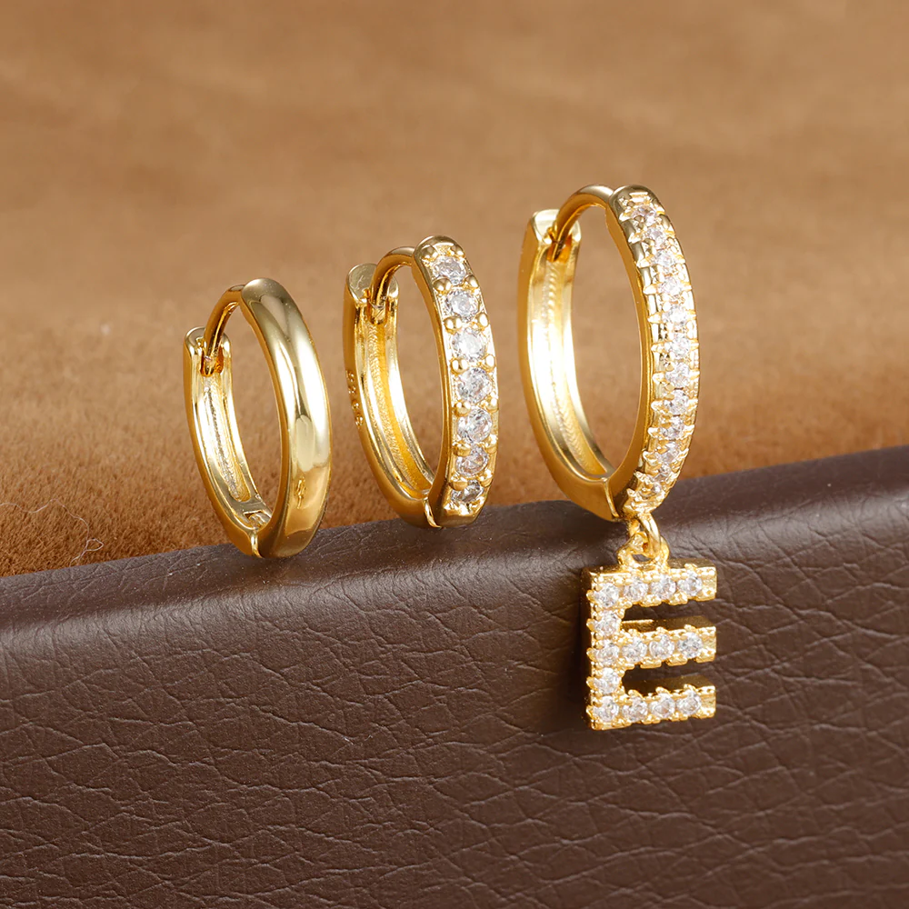 Dazzling Initial Diamond Earrings - Image 6