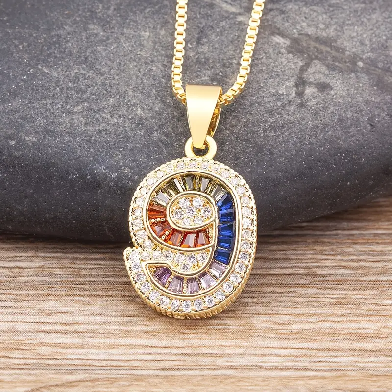 Luxe Number Rainbow Necklace - Image 10