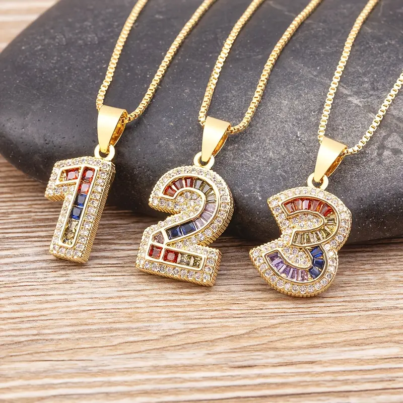 Luxe Number Rainbow Necklace - Image 11