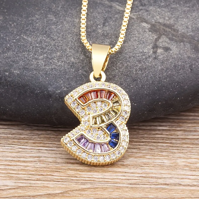 Luxe Number Rainbow Necklace - Image 4