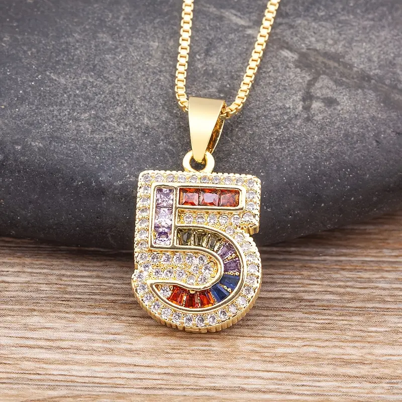 Luxe Number Rainbow Necklace - Image 6