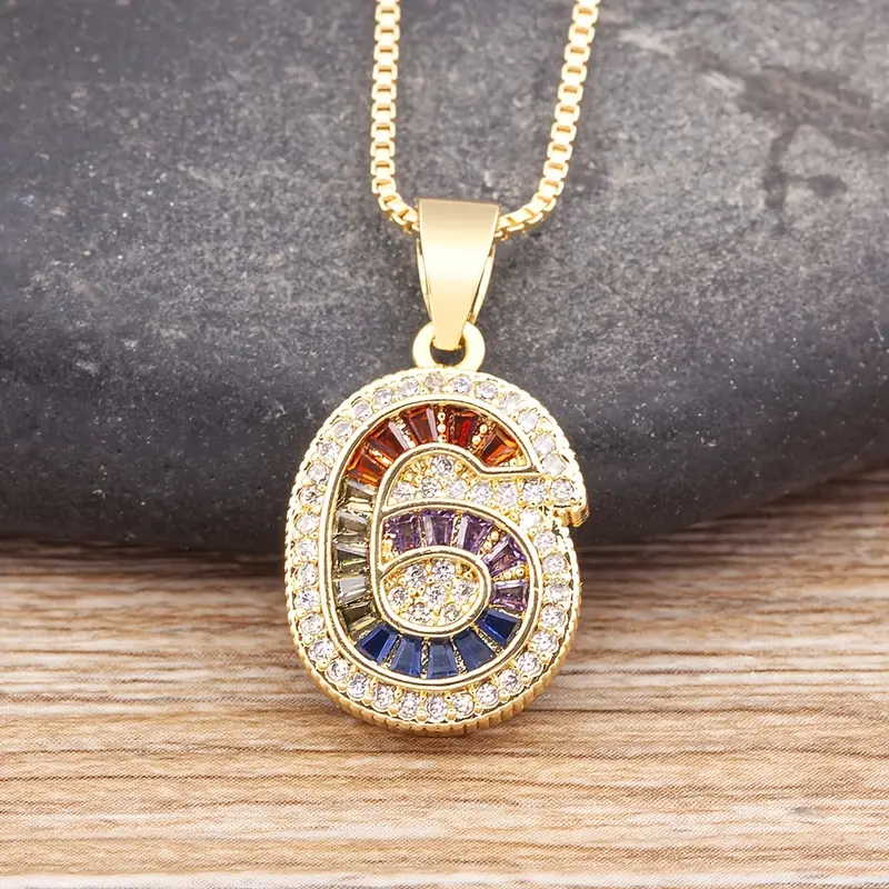 Luxe Number Rainbow Necklace - Image 7