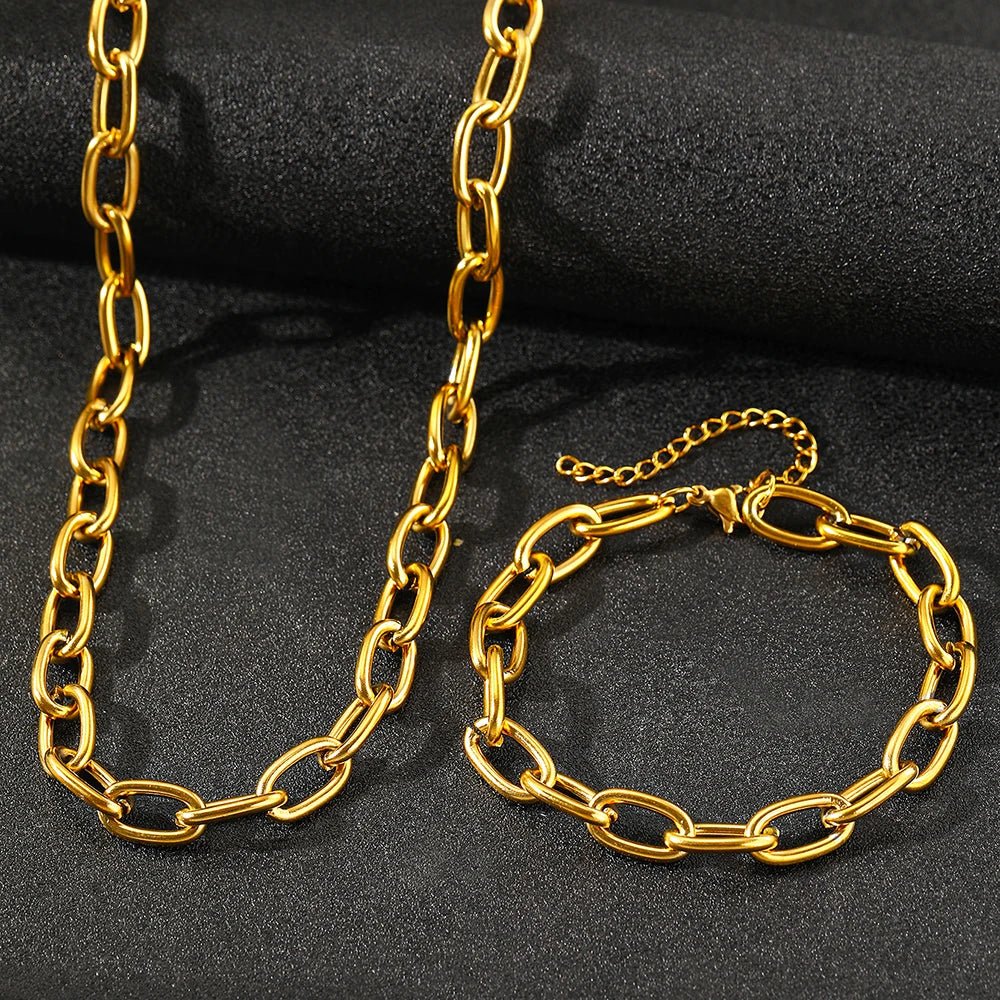 Paperclip Necklace & Bracelet Set - Image 3