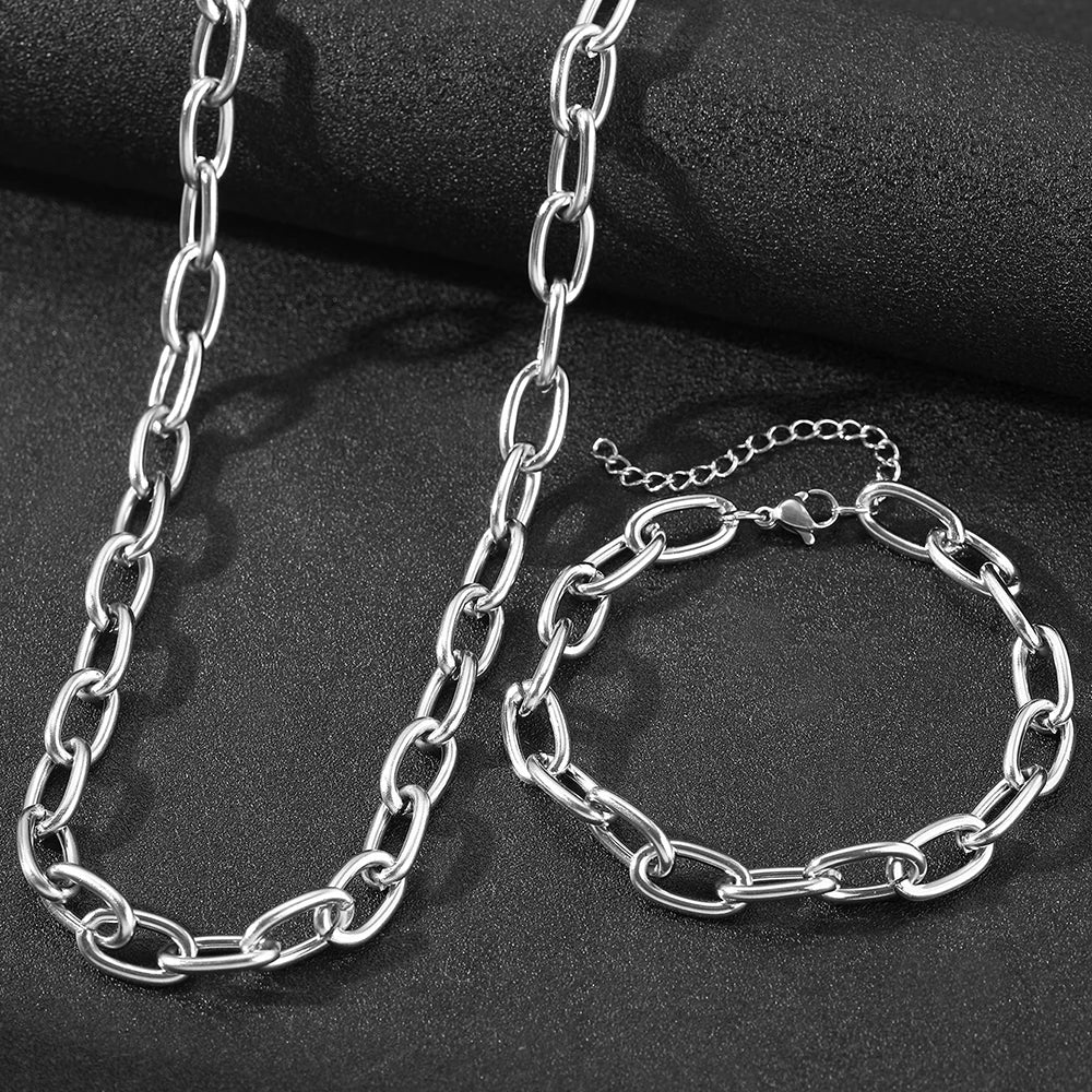 Paperclip Necklace & Bracelet Set - Image 4