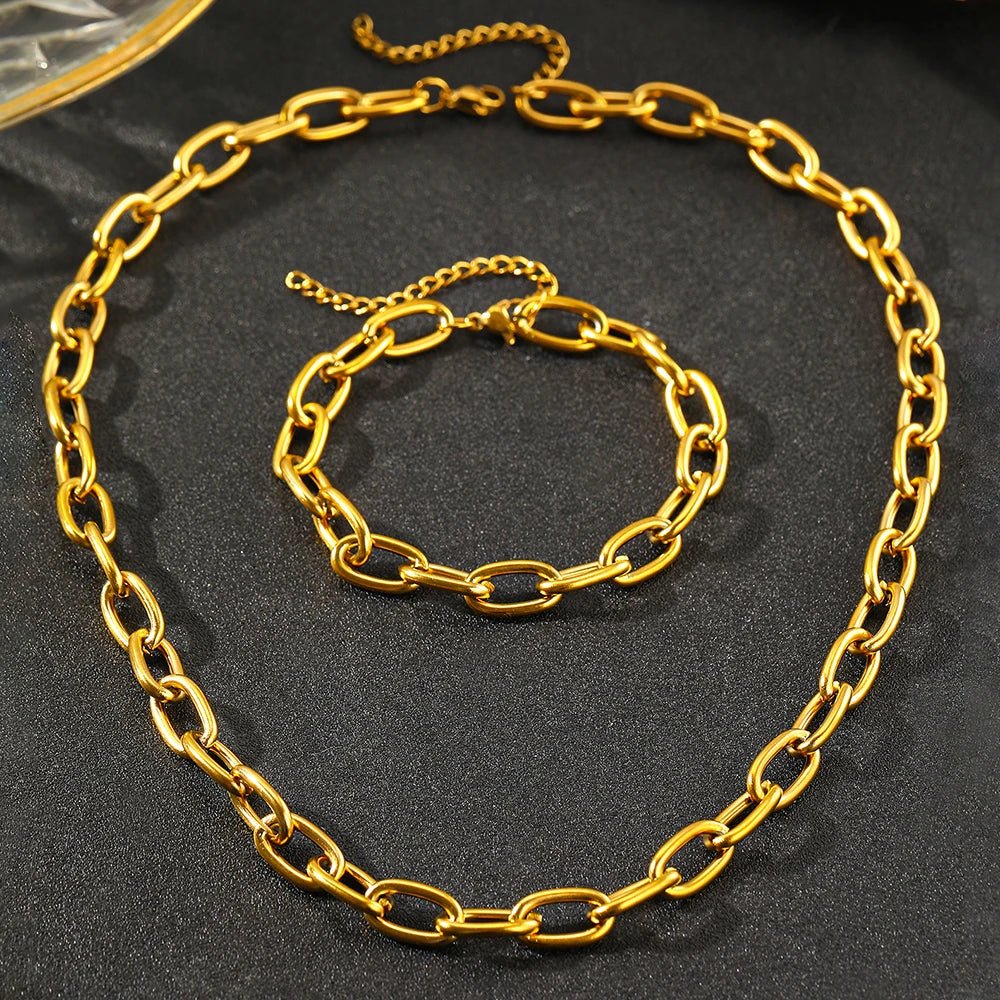 Paperclip Necklace & Bracelet Set - Image 5