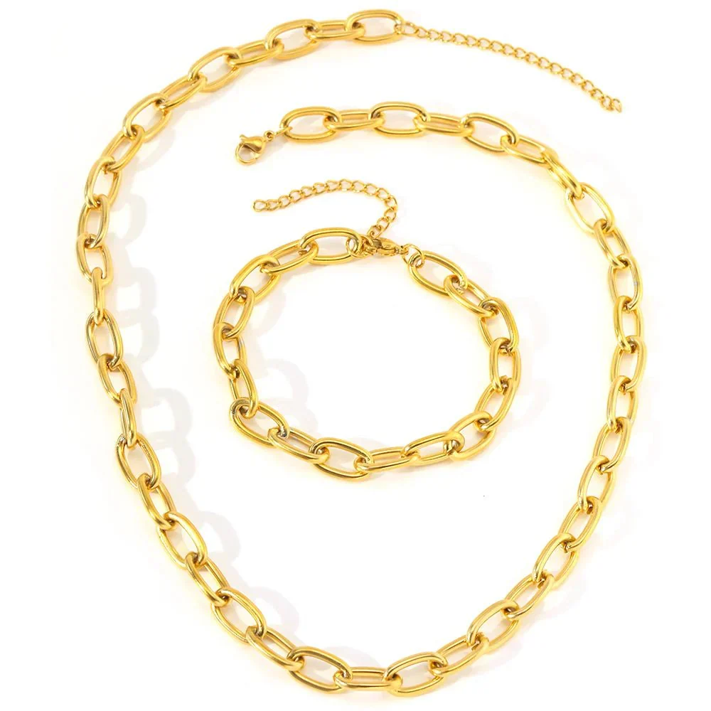 Paperclip Necklace & Bracelet Set - Image 9