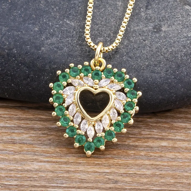 Floral Heart Rainbow Necklace - Image 3