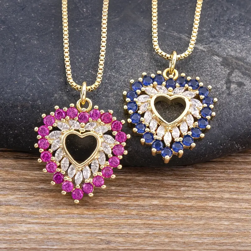 Floral Heart Rainbow Necklace - Image 4