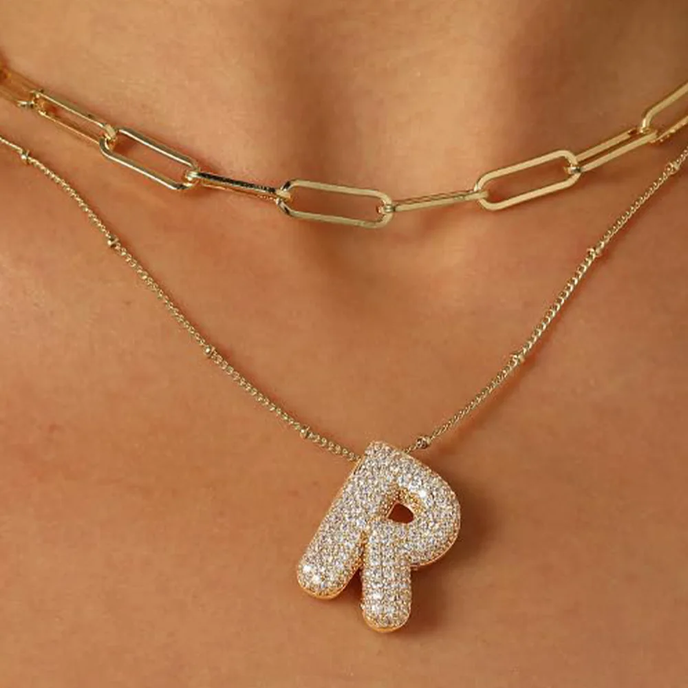 A-Z Sparkly Letter Necklace - Image 18