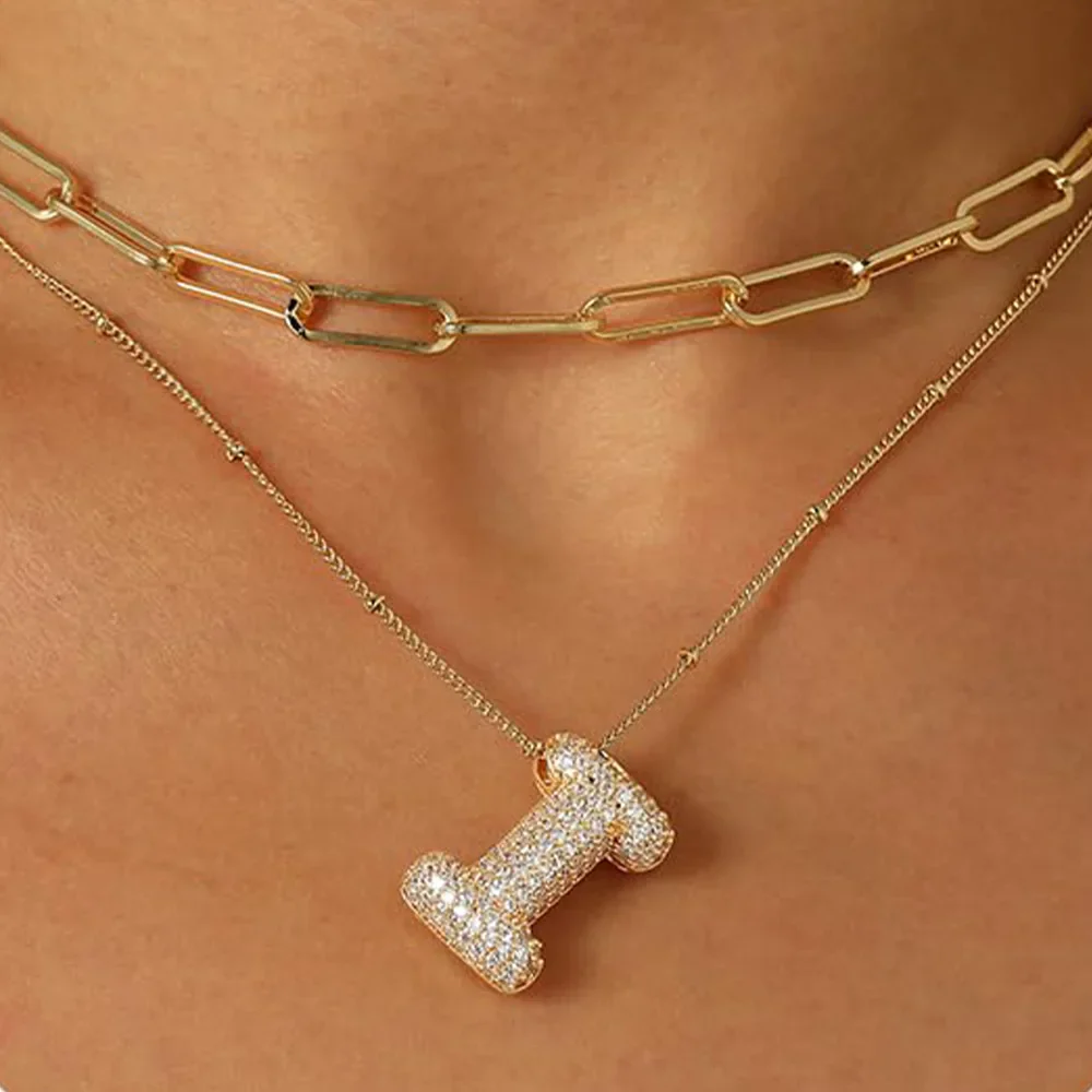 A-Z Sparkly Letter Necklace - Image 9