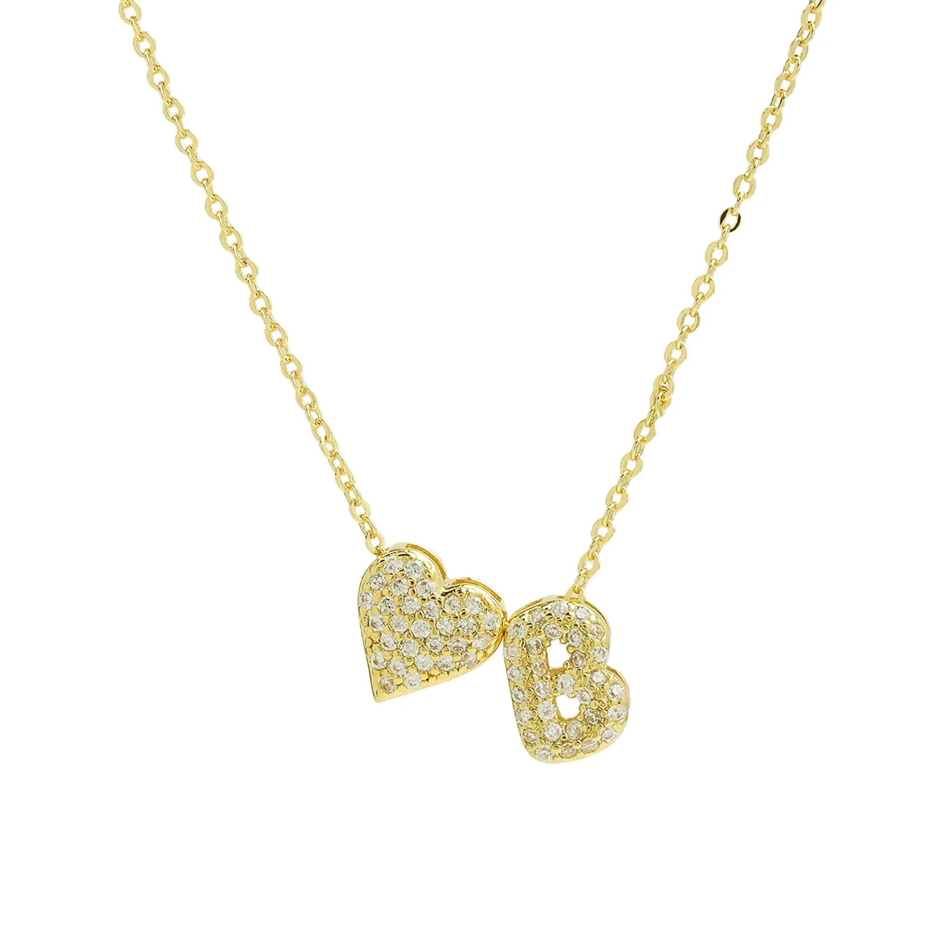 A-Z Tiny Heart Initial Necklace - Image 4