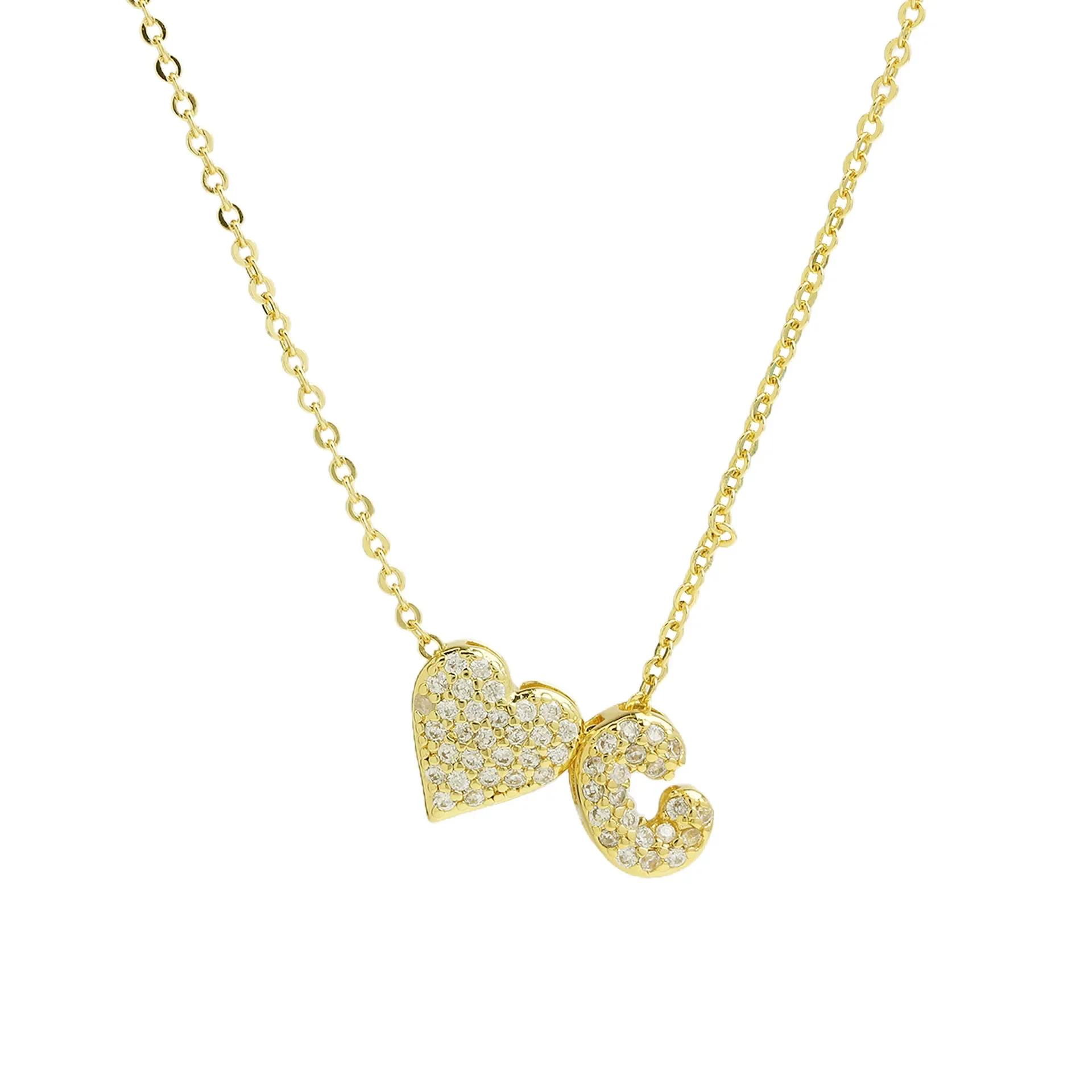 A-Z Tiny Heart Initial Necklace - Image 5